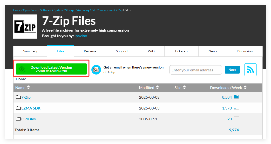 7-Zip 官方网站打不开
