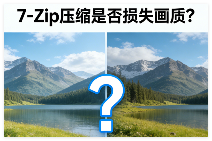 7z 压缩图片或视频会损失画质吗